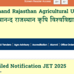Rajasthan JET Admit Card 2025
