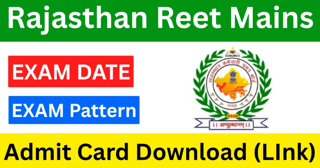 Rajasthan REET Mains Admit Card 2026 Download
