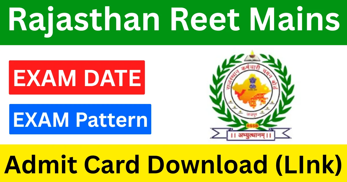 Rajasthan REET Mains Admit Card 2026 Download
